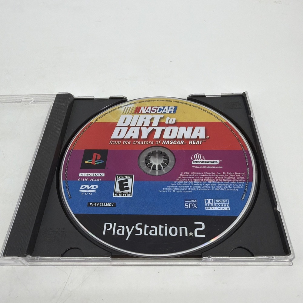Nascar Dirt To Daytona Sony Playstation 2 - Disc Only Tested